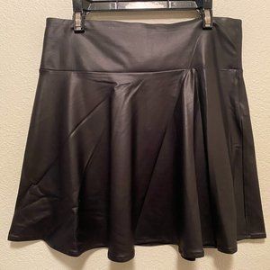 Black Pleather Short Skirt